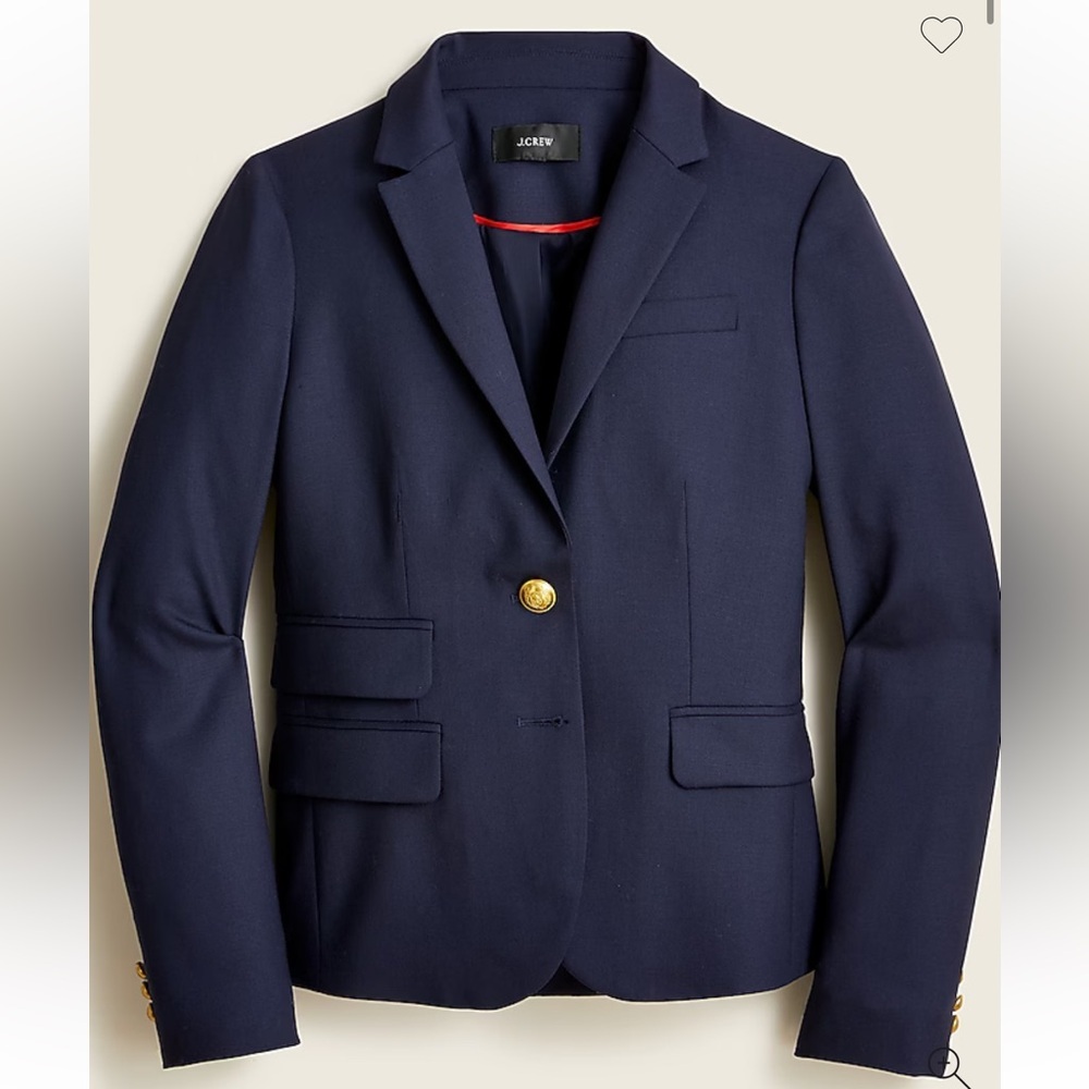 NWOT J. Crew Dalton Blazer Women’s Navy Italian Wool Gold Buttons | Size 4 - Picture 3 of 10